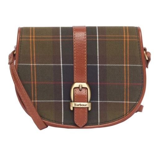 Barbour Women Katrine Tartan Leather Saddle Bag |LBA0386TN11| Classic Tartan