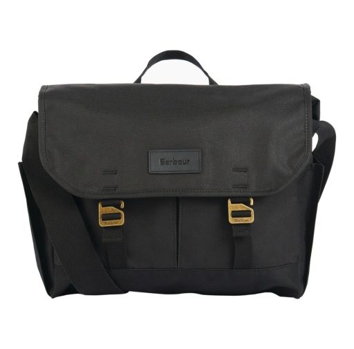Barbour Essential Wax Messenger Bag Black