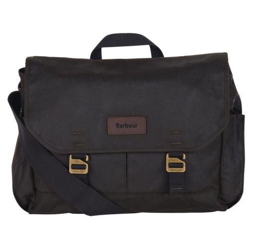 Barbour Essential Wax Messenger Bag Olive
