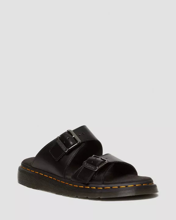 Dr. Martens Josef Suede Slide Sandals BLACK ANALINE