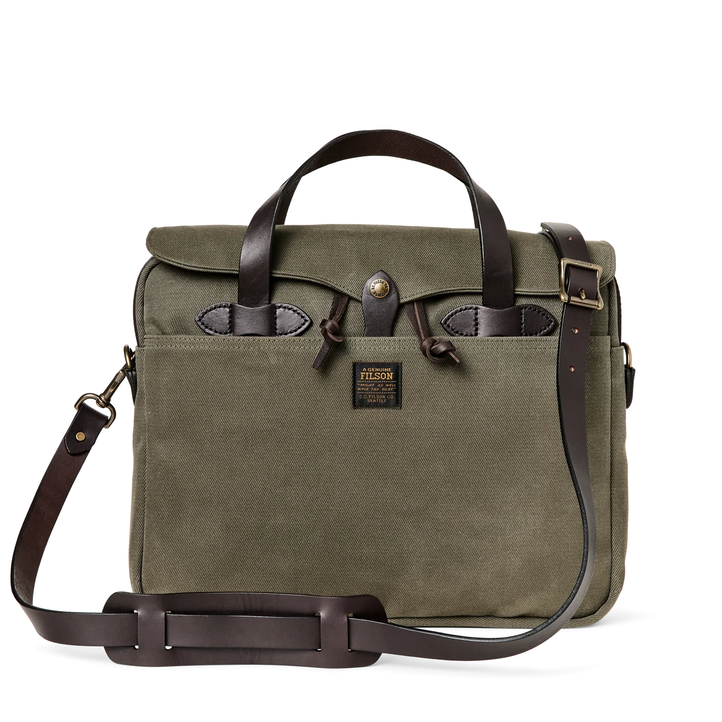 Filson Men Rugged Twill Original Briefcase |20195528| Otter Green 308