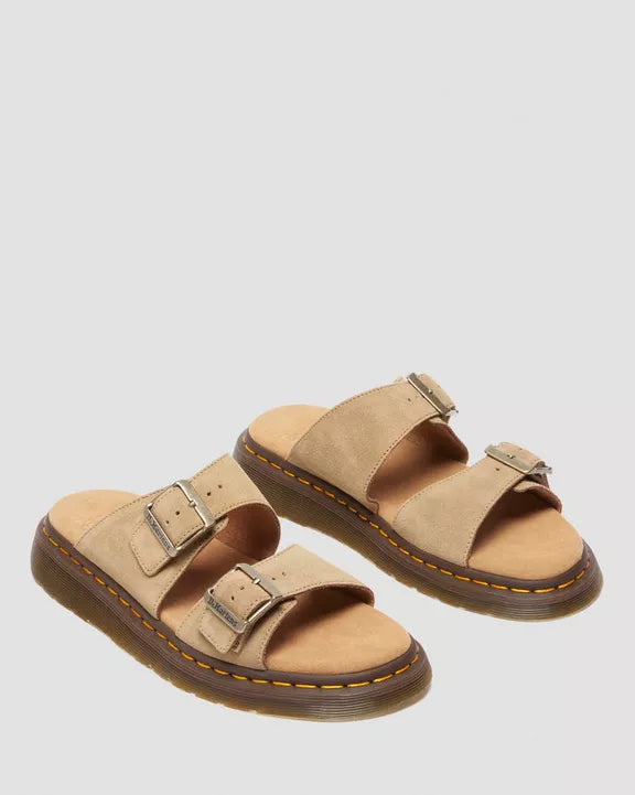 Dr. Martens Josef Suede Slide Sandals SAVANNAH TAN