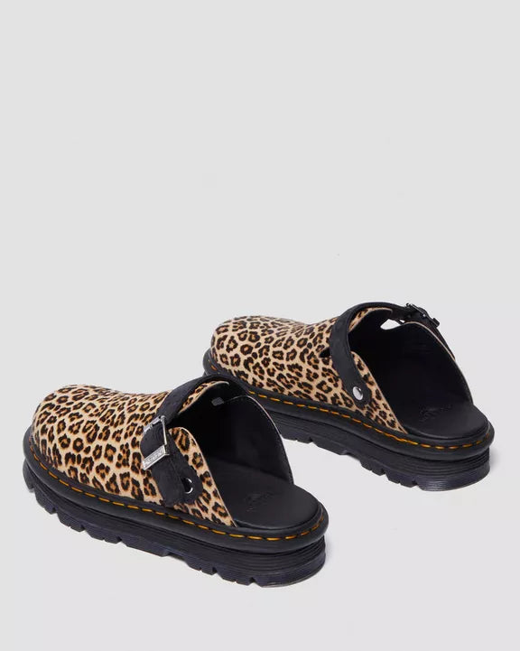 Dr. Martens Zebzag Suede Slingback Platform Mules Light Tan Black