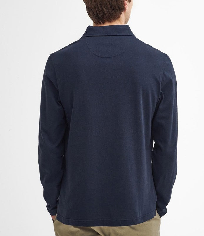 Barbour Men Corpatch Long-Sleeved Polo Shirt Navy