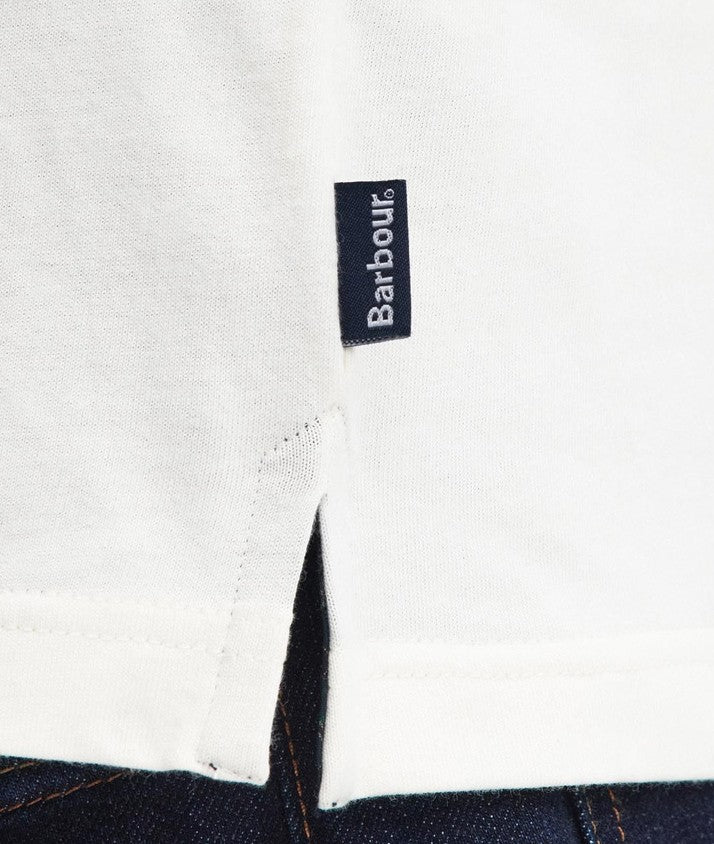 Barbour Men Corpatch Long-Sleeved Polo Shirt White
