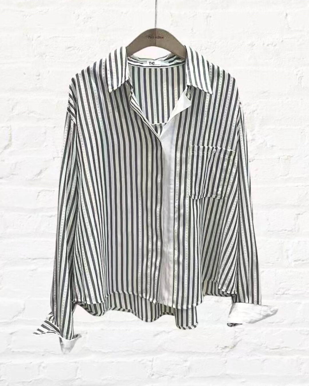Textured Stripe Shirt Blue