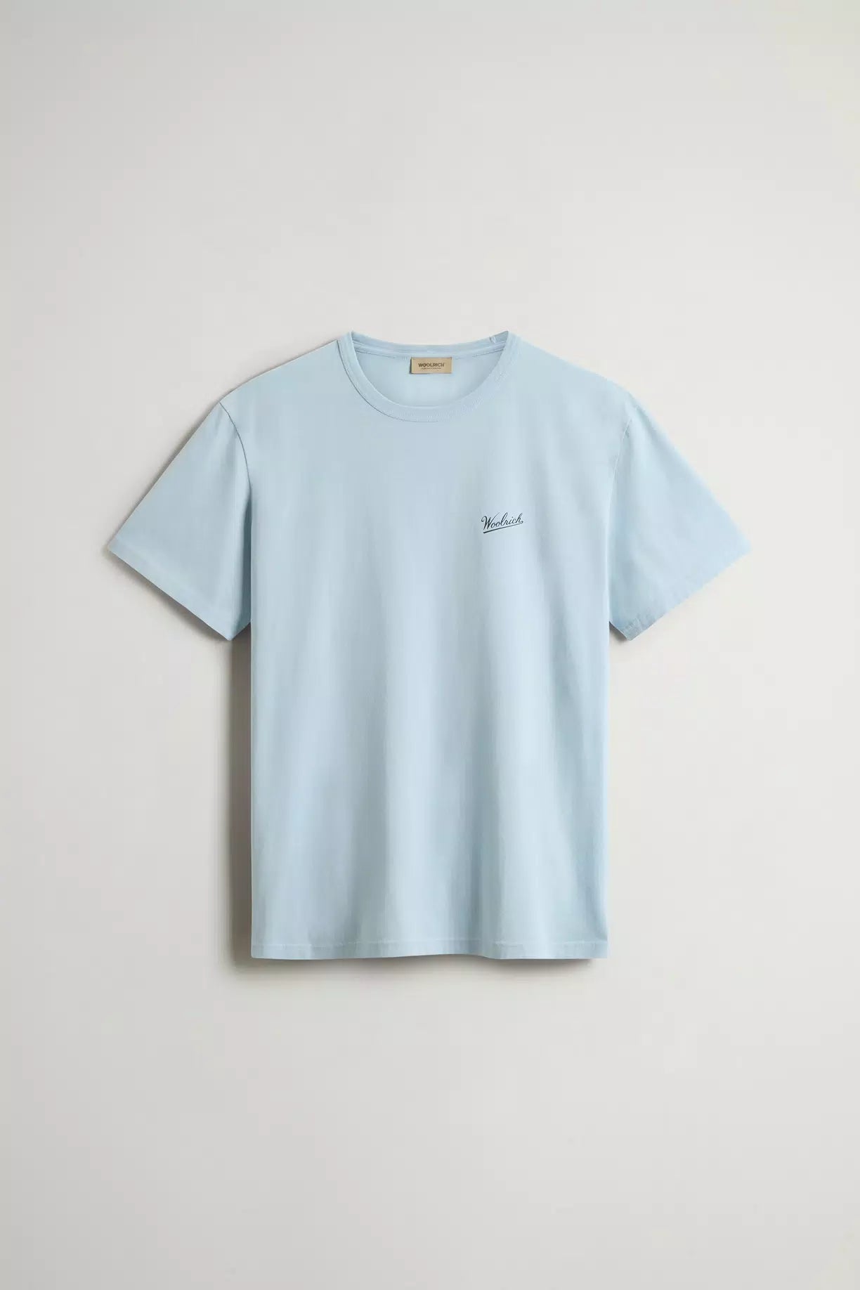 Woolrich Men Pure Cotton T-Shirt with Logo Flask