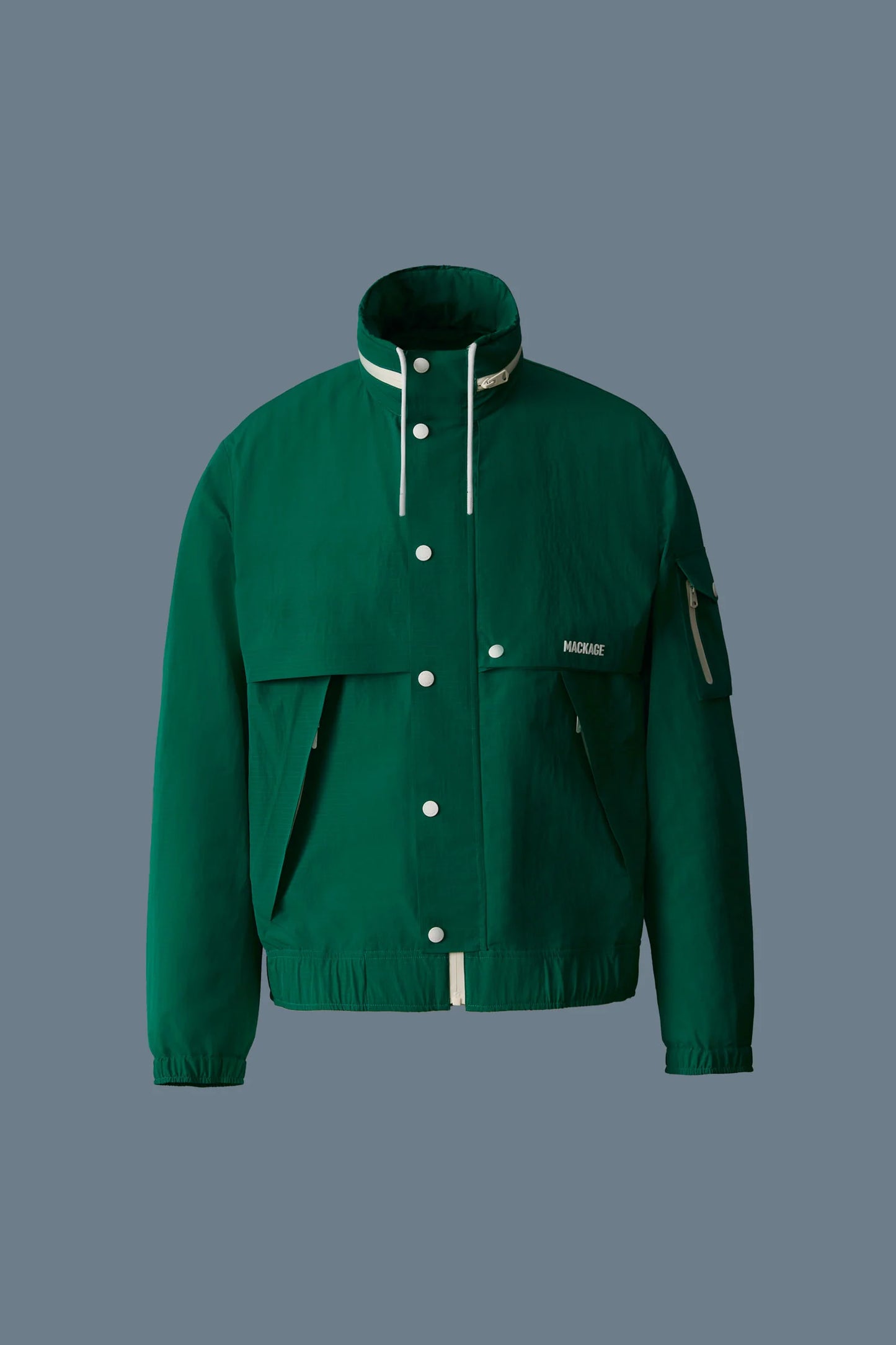 Mackage Men GARRETT Ristop Stand Collar Jacket Leaf Green