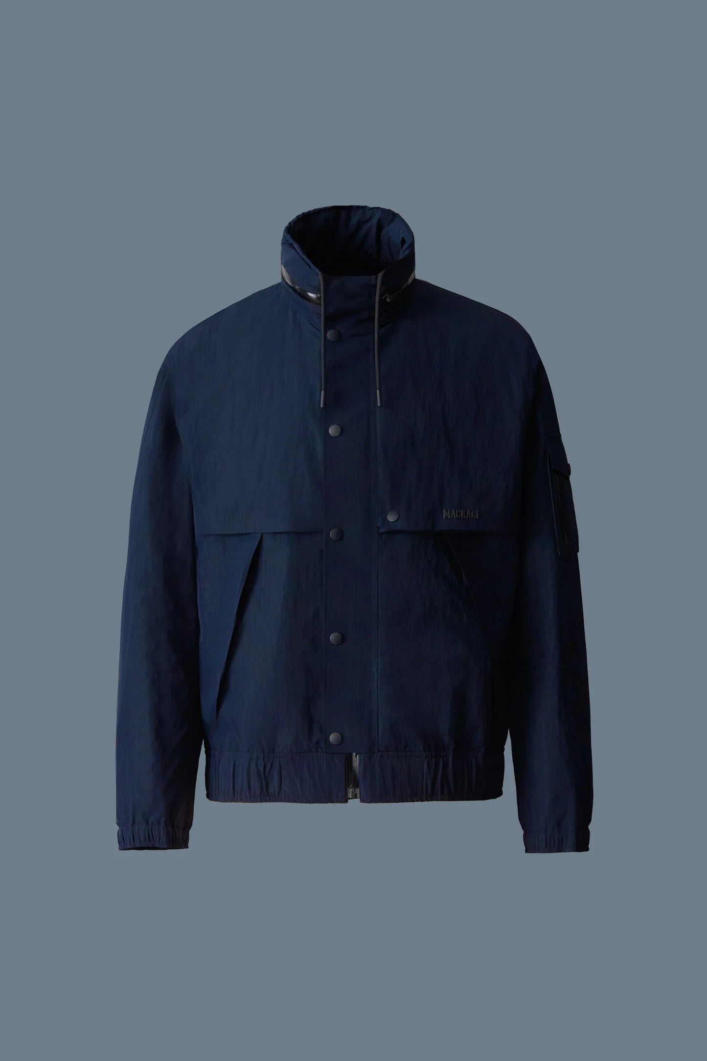 Mackage Men GARRETT Ristop Stand Collar Jacket Navy