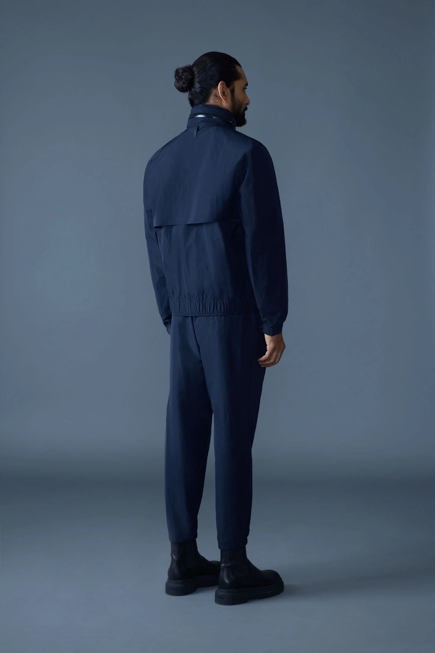 Mackage Men GARRETT Ristop Stand Collar Jacket Navy
