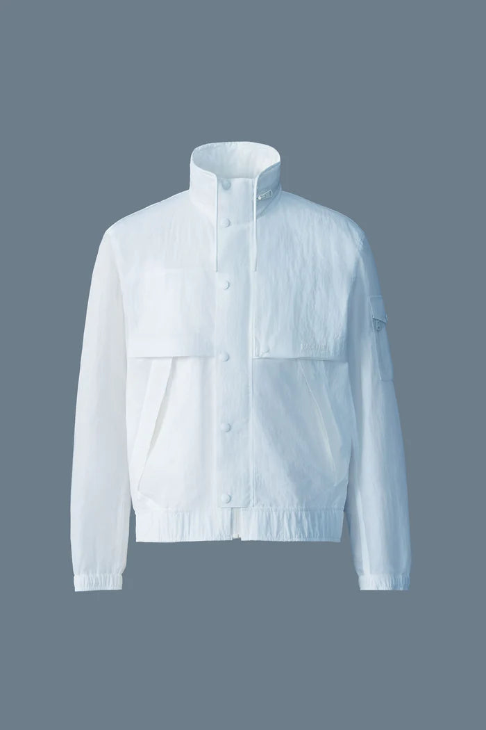 Mackage Men GARRETT Ristop Stand Collar Jacket White
