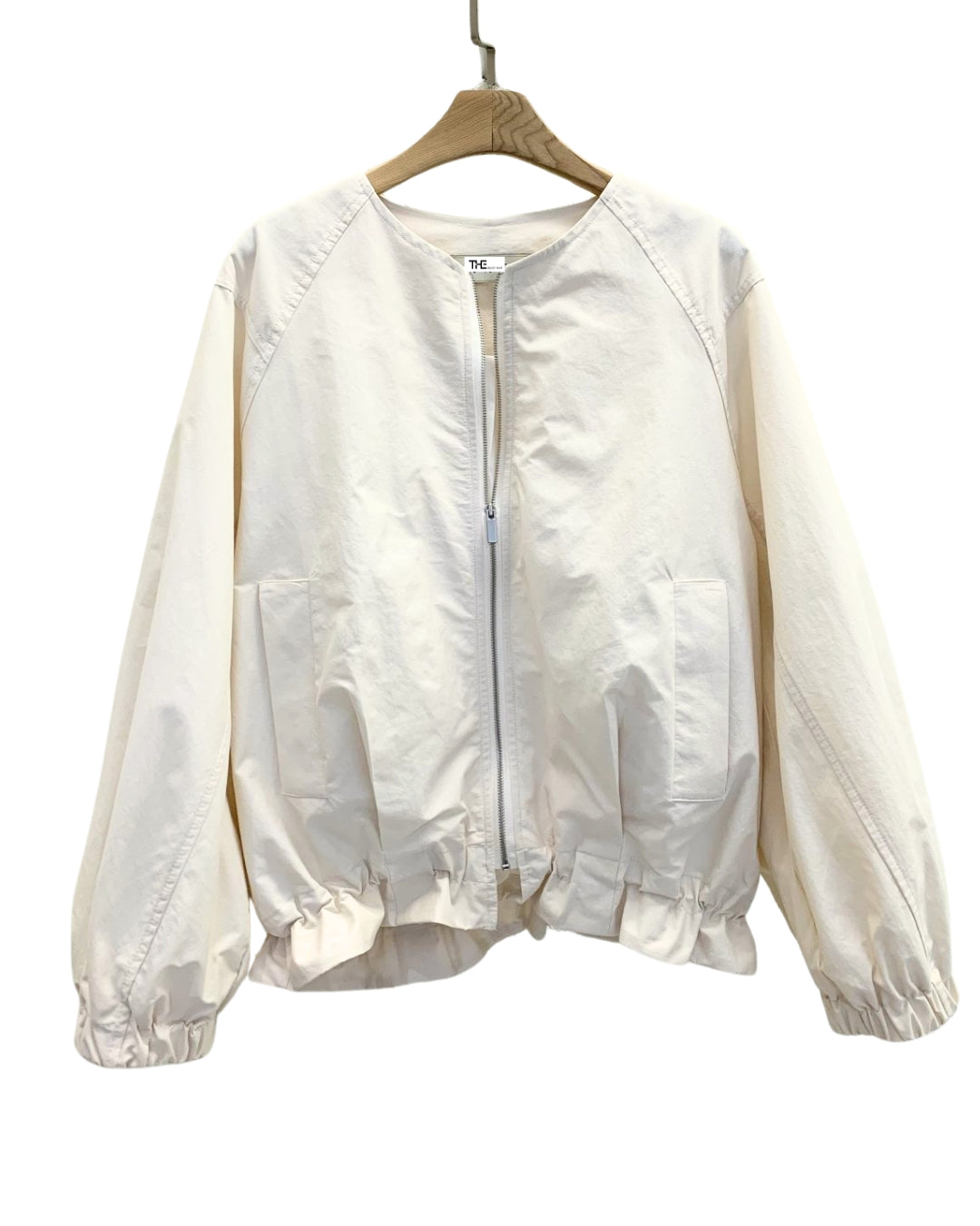 Zip-Up Bomber Jacket - Ivory