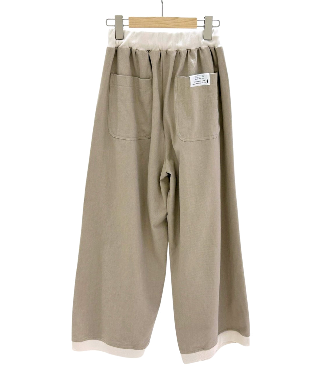 Relaxed Two-Tone Wide-Leg Pants