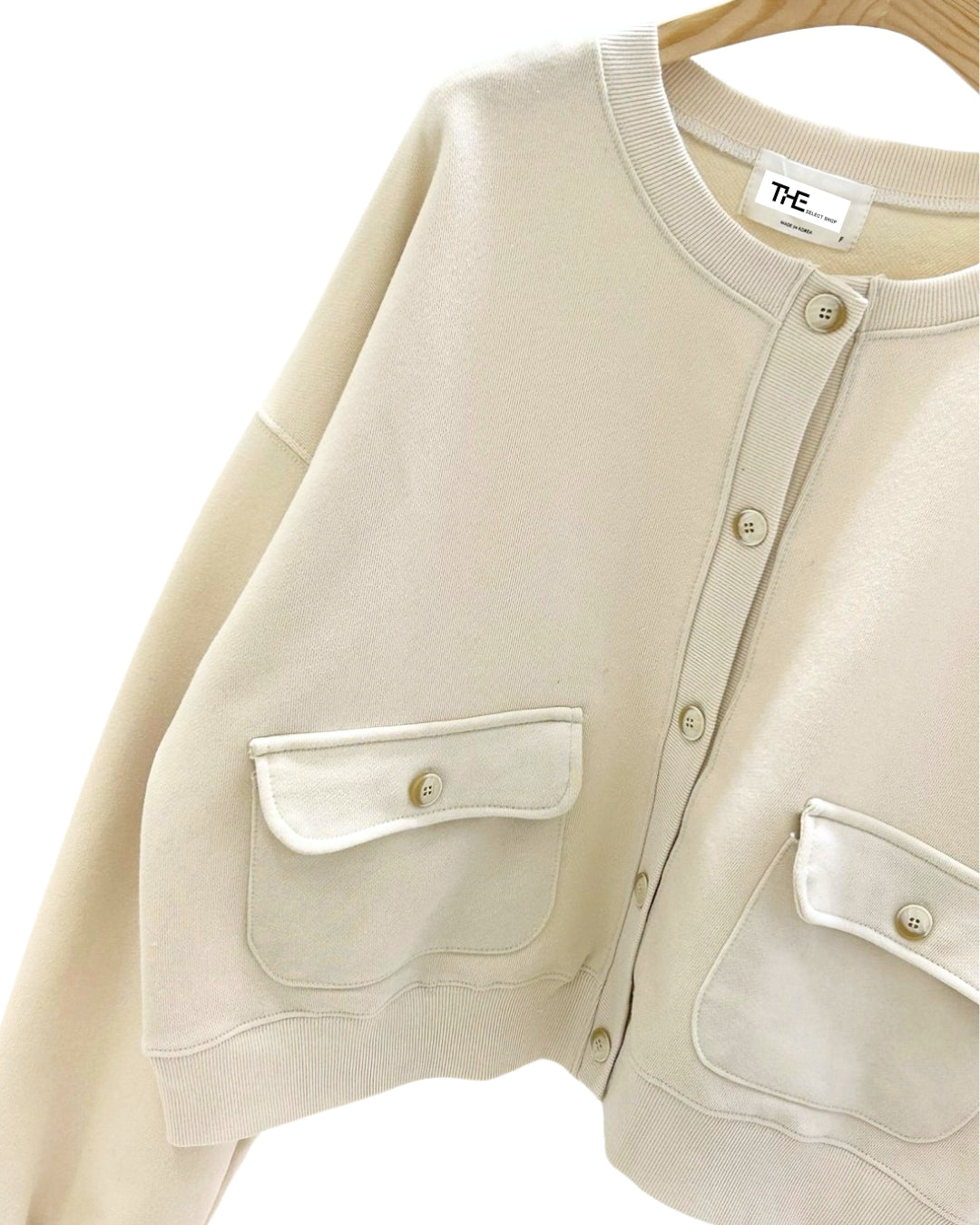 Pocket Detail Button-Up Cardigan