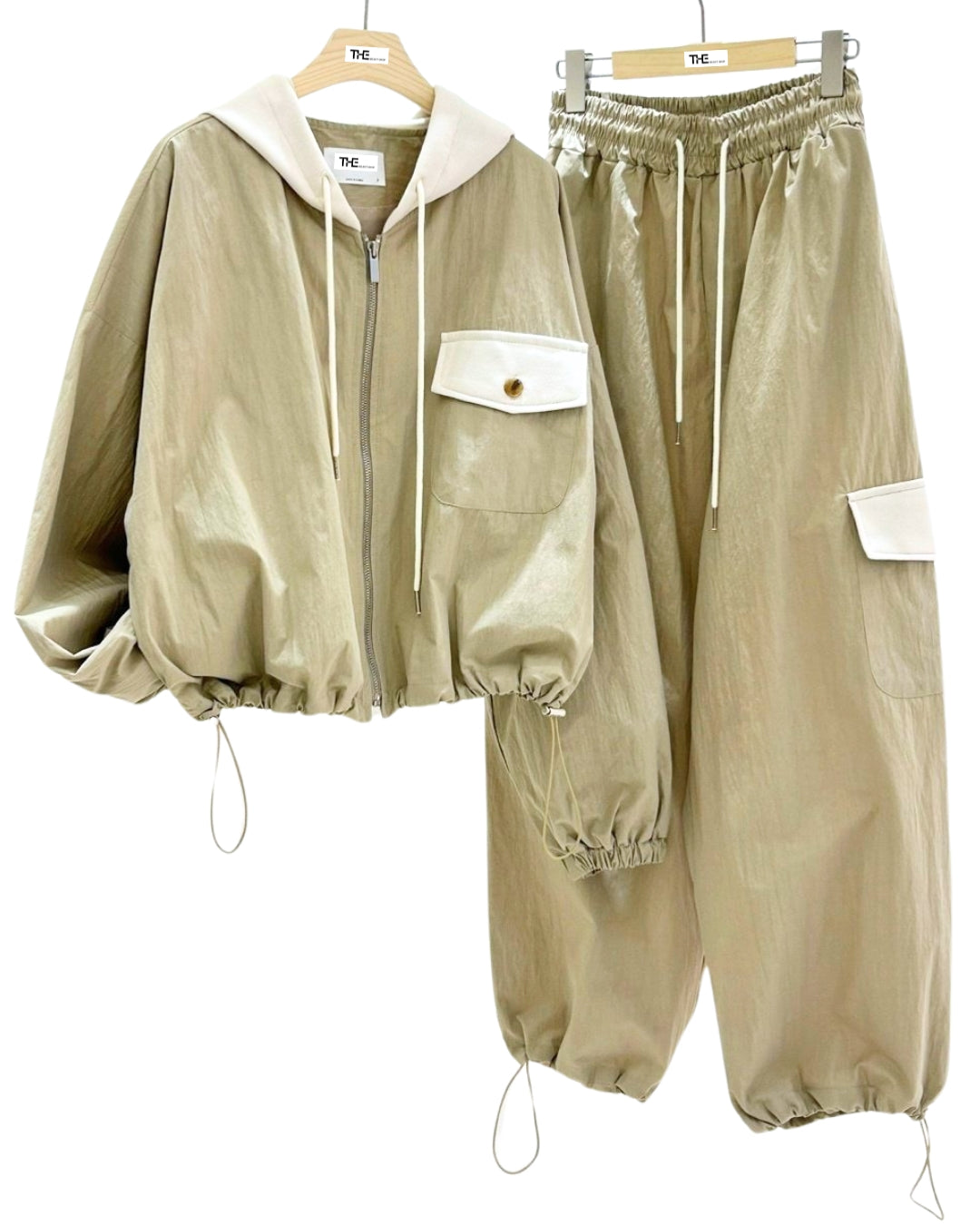 Hooded Windbreaker & Cargo Pants