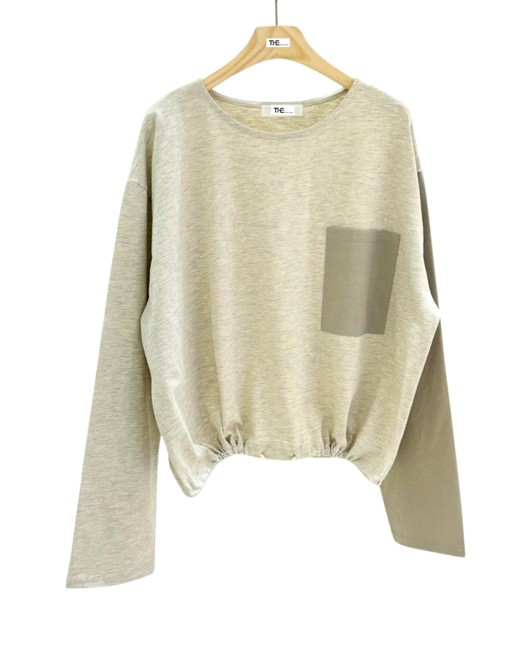 Contrast Pocket Drawstring T-Shirt