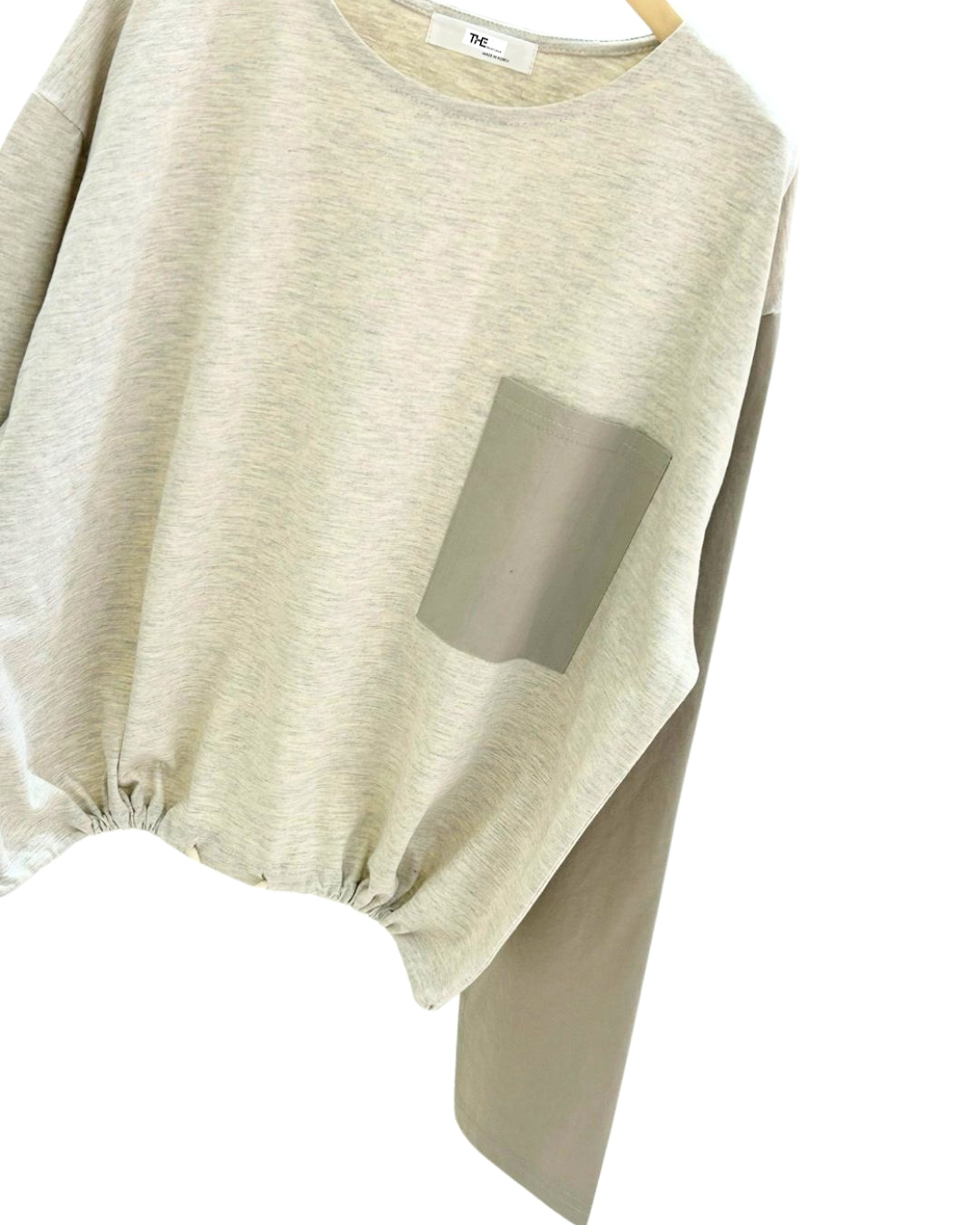 Contrast Pocket Drawstring T-Shirt