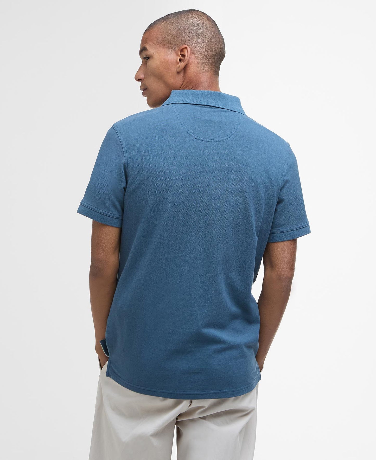 Barbour Men Lightweight Sports Polo Shirt |MML1367| Dusk Blue