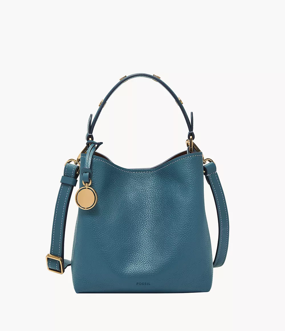 Fossil Women Jessie Leather Small Bucket Crossbody Bag |ZB11002106| Drizzle