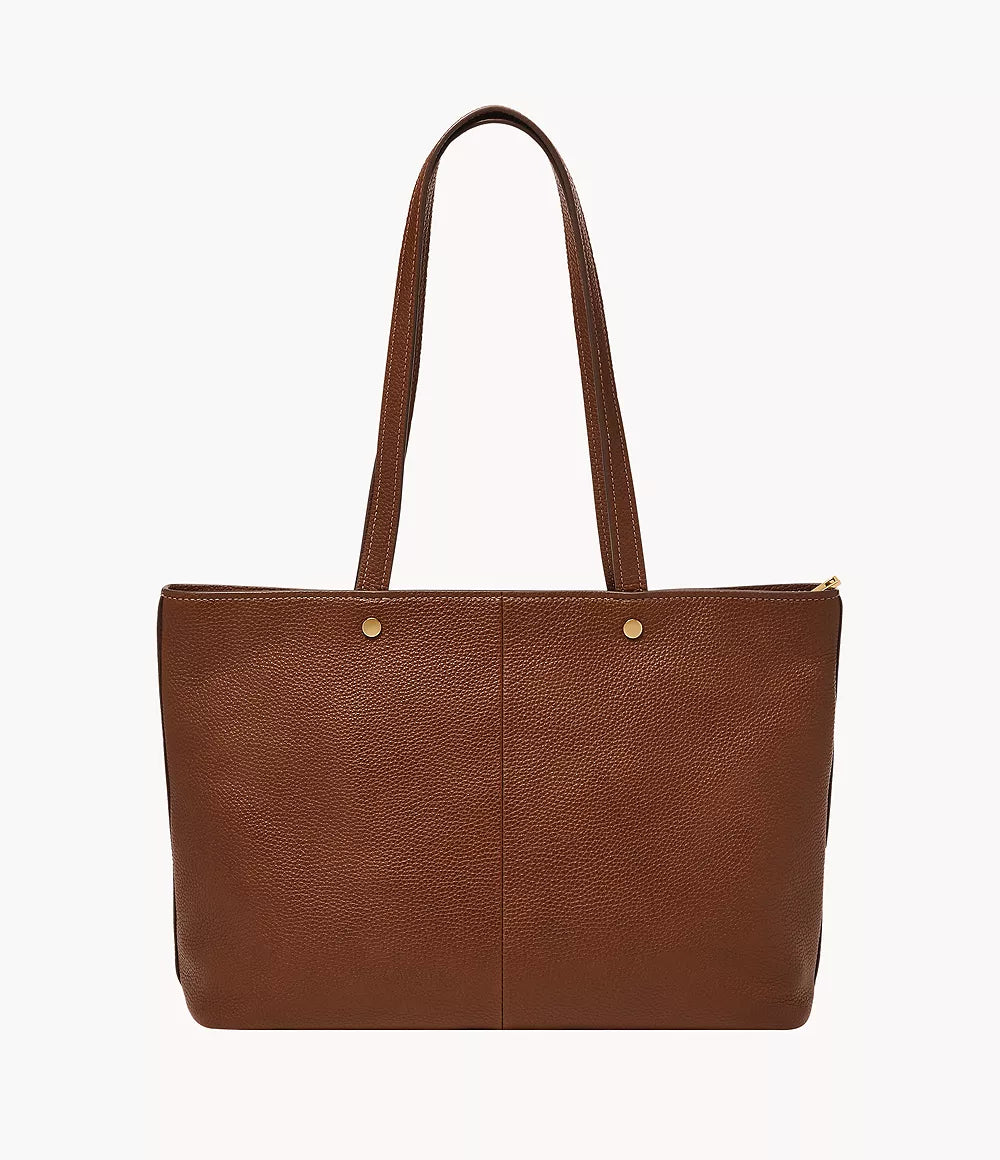 Fossil Women Jessie Top Zip Tote |ZB11105200| Medium Brown