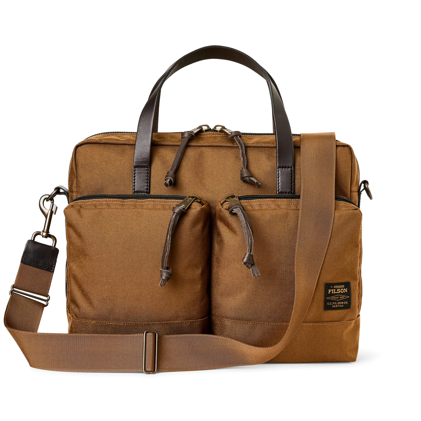 Filson Men Dryden Briefcase |20295179| Whiskey 222