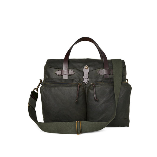 Filson Men 24 Hour Tin Cloth Briefcase |20282279| Otter Green 308