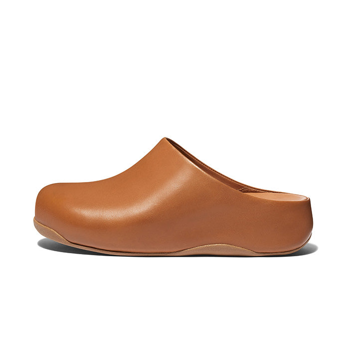 Fitflop Womens Shuv Leather Clogs |268-592| Light Tan