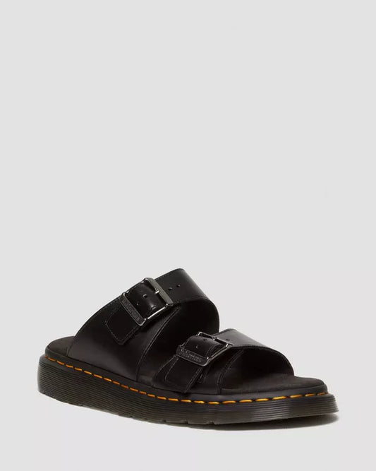 Dr. Martens Josef Suede Slide Sandals BLACK ANALINE