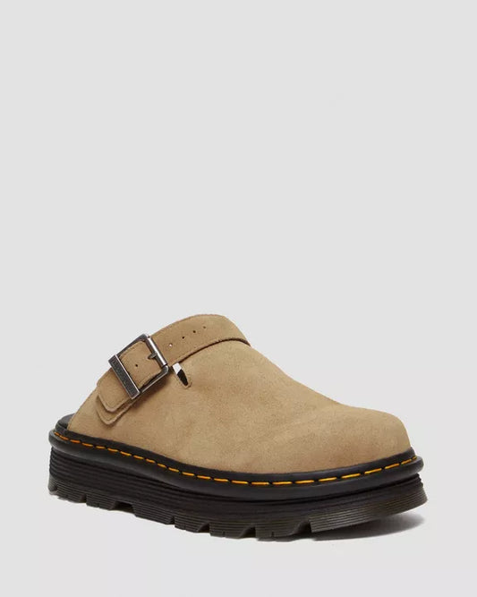 Dr. Martens Zebzag Suede Slingback Platform Mules Savannah Tan