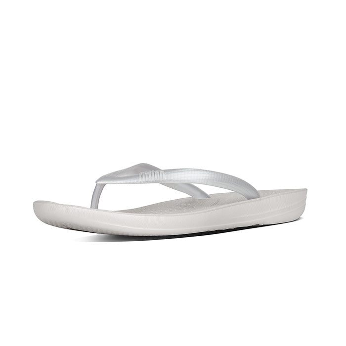 Fitflop Womens Iqushion Ergonomic Flip Flops |E54-011| Silver