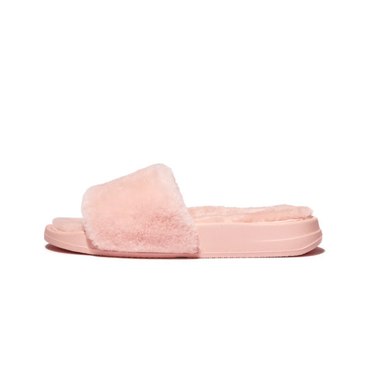 Fitflop Women Iqushion Shearling Slides |FQ6-A35| Pink Salt