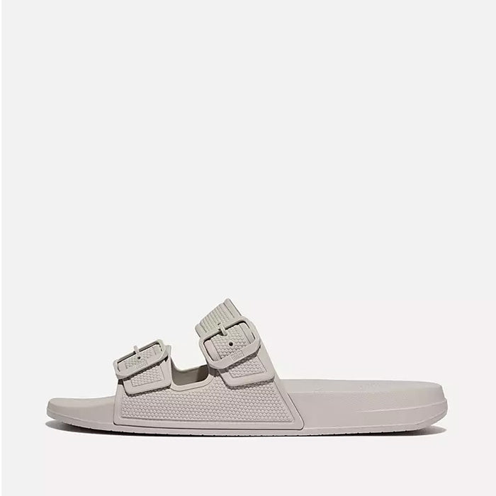 Fitflop Men Iqushion Mens Two-Bar Buckle Slides |GS9-A93| Clay Grey