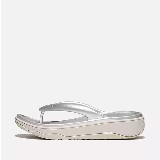 Fitflop Women Relieff Metallic Recovery Toe-Post Sandals |HT5-011| Silver