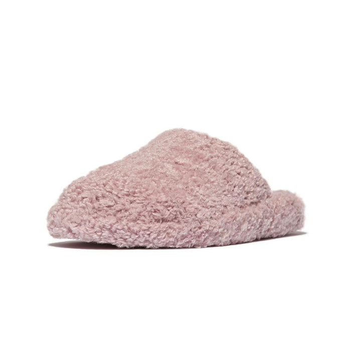 Fitflop Women Iqushion D-Luxe Padded Teddy Slipper Mules |IB4-535| Dusky Pink