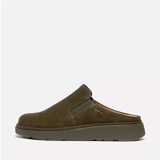 Fitflop Women Gen-Ff Elasticated Suede Mules |IF6-B77| Deep Olive