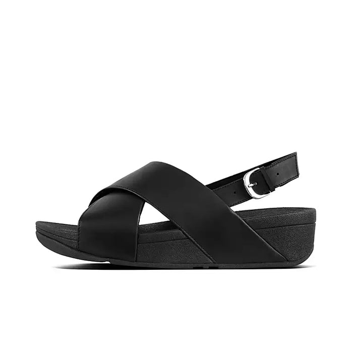 Fitflop Women Lulu Cross Back-Strap Sandals - Leather |K03-001| Black