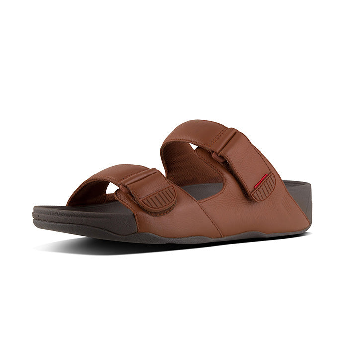 Fitflop Mens Gogh Moc Slide In Leather |L05-277| Dark Tank