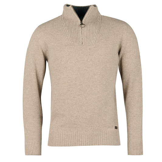 Barbour Men Nelson Essential Half Zip Sweatshirt |MKN0863ST51|Stone