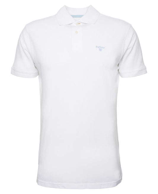 Barbour Men Lightweight Sports Polo Shirt |MML1367| White