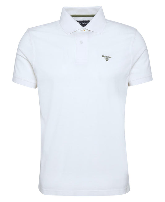 Barbour Men Lightweight Sports Polo Shirt |MML1367| Whisper White