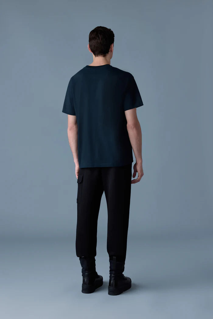 Mackage Men TEE-R Tee-shirt with Mackage silicone logo Leaf Navy