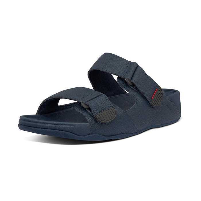 Fitflop Mens Gogh Leather Slides |L05-399| Midnight Navy