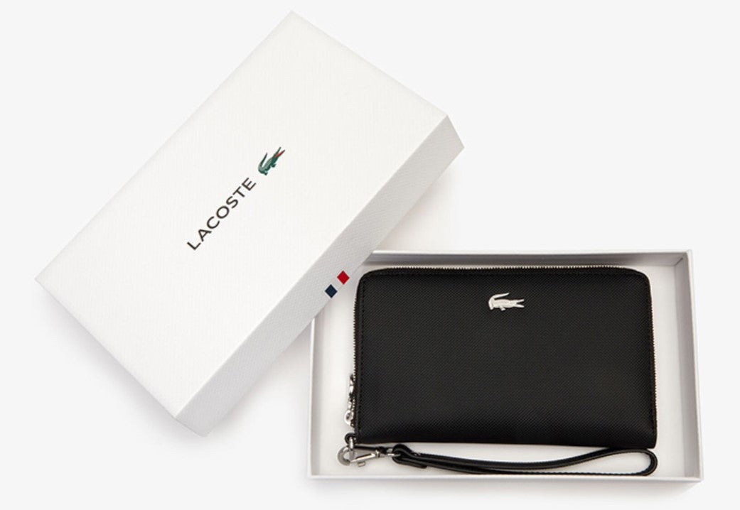 Lacoste Women Daily Classic XL Wristlet Zip |NF2779DC| Black 000