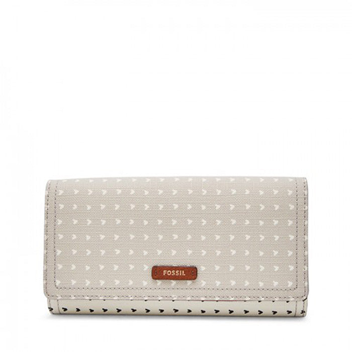 Fossil Women Wallet Logan Rfid Flap Clutch |SL7832745| Hearts