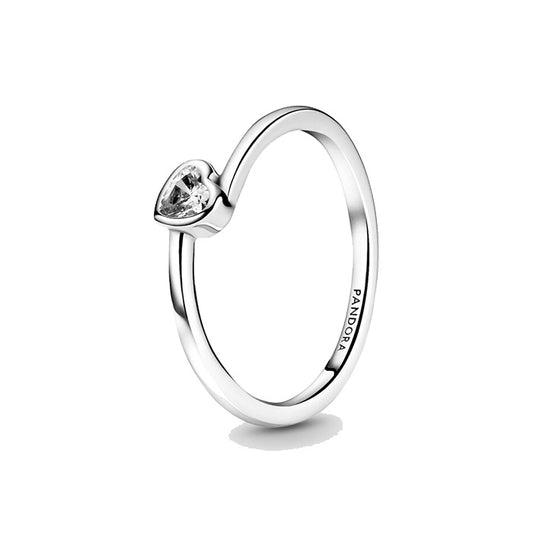 Pandora Heart Ring With Clear Cubic Zirconia |199267C02|